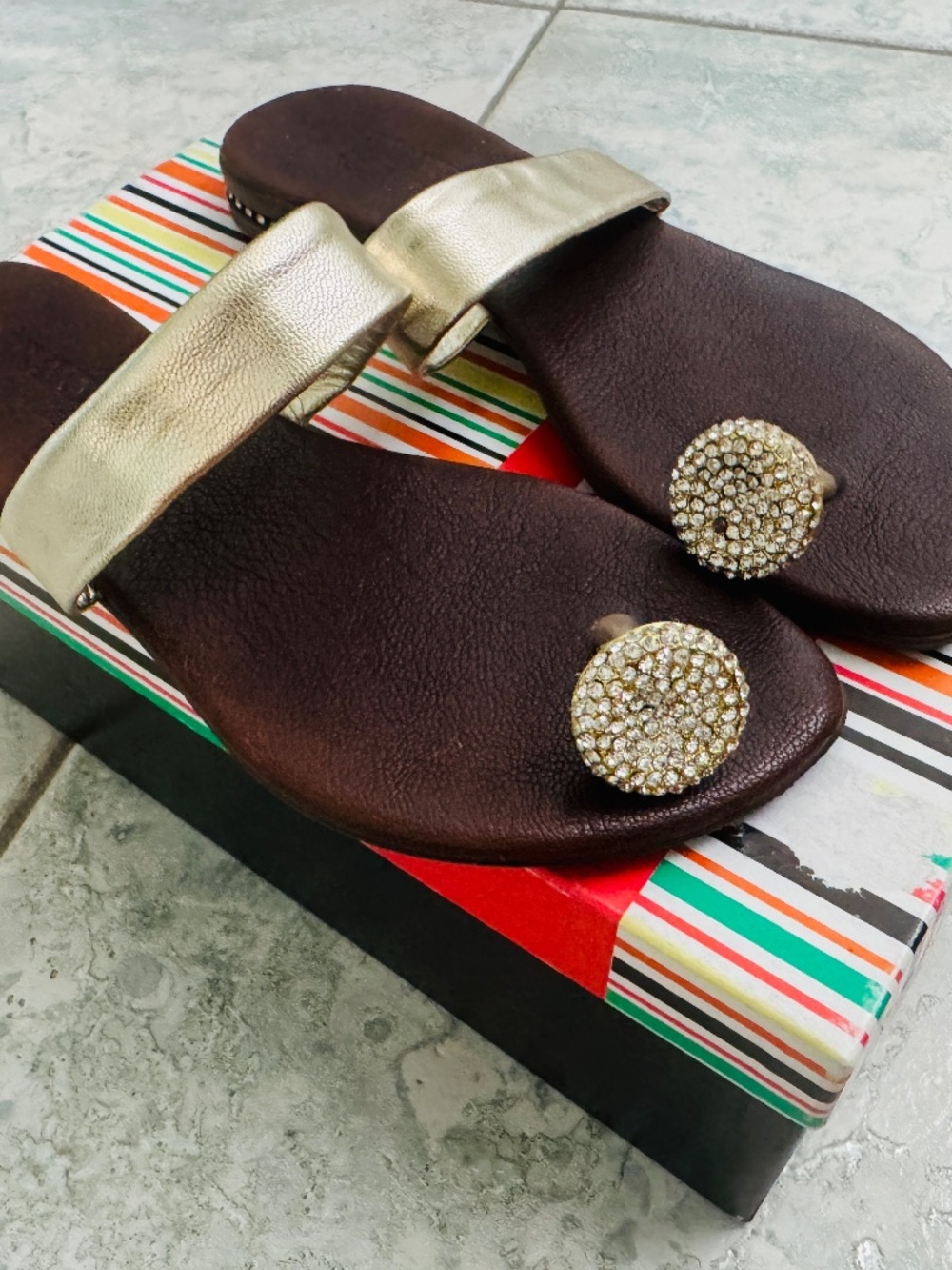 Bravo Browns - Preloved Leather Sandals, Made in Italy, Size 37
